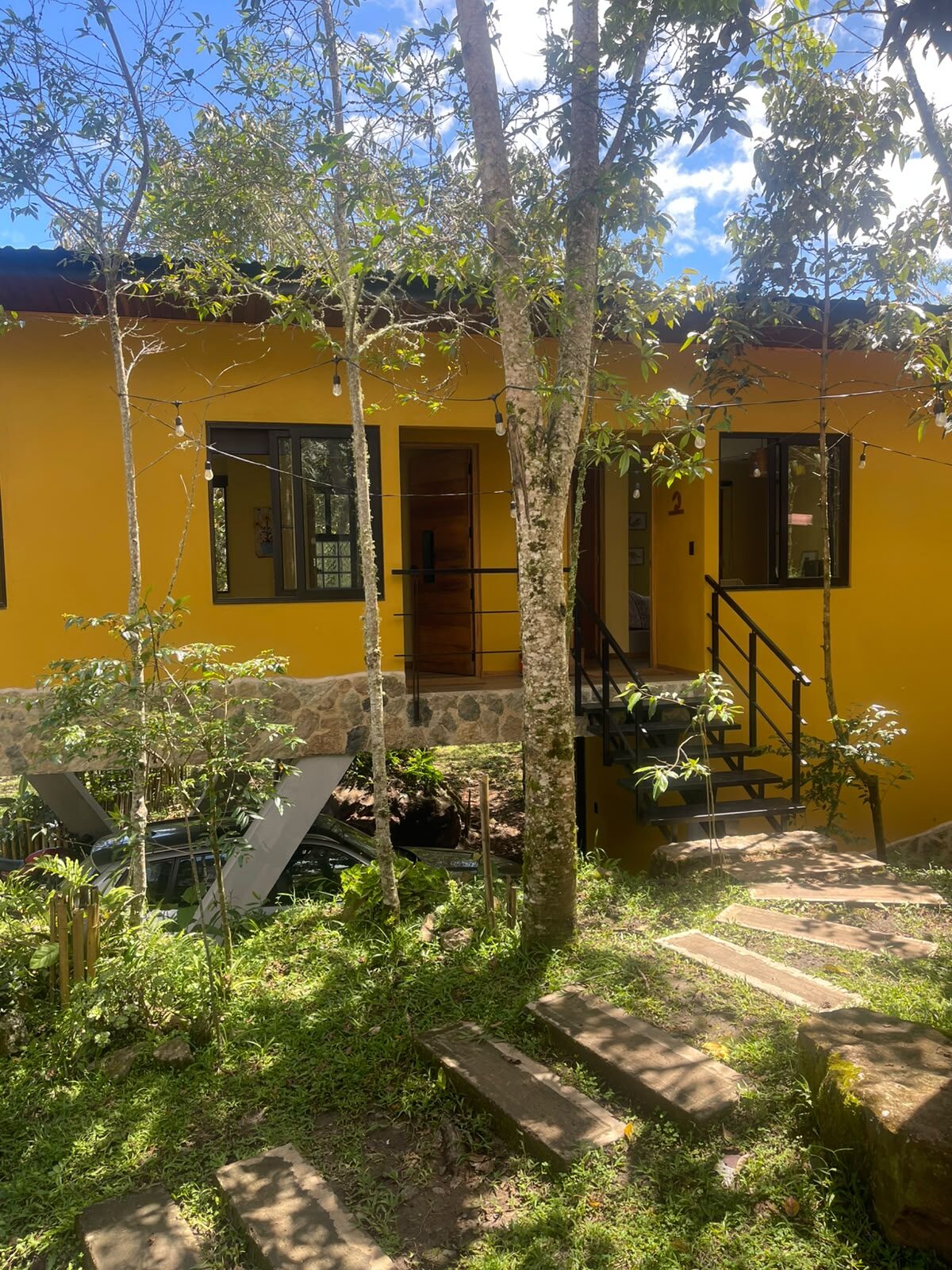 Fachada de las cabañas La Tierrita